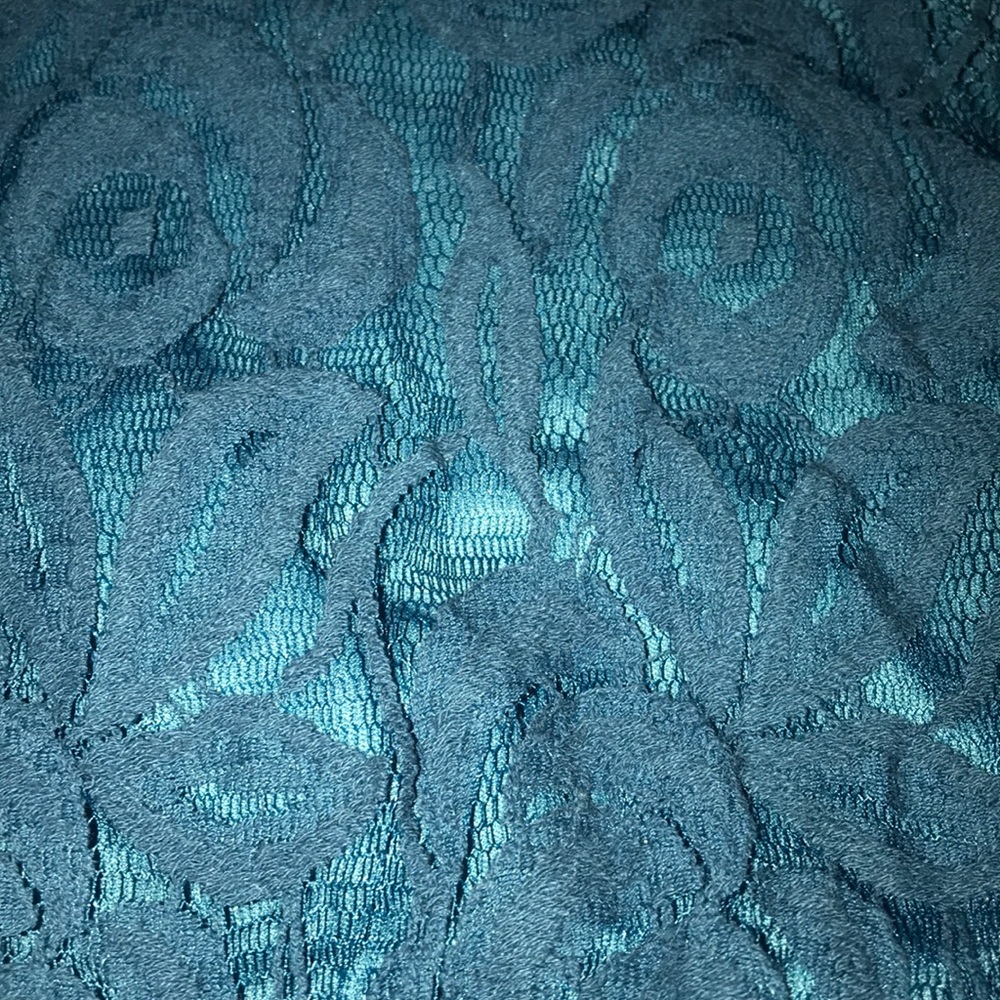 NWT Teal FLORAL lace dress in size 3X - Picture 7 of 11